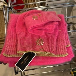 Cashmere Hat, Scarf, and Gloves Set.